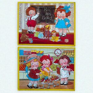 RARE 2 Vintage Campbell Kids Vintage Puzzle 